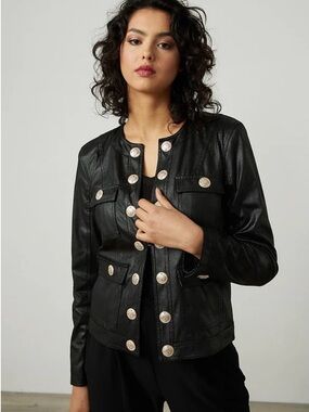 Joseph Ribkoff Faux Leather Jacket